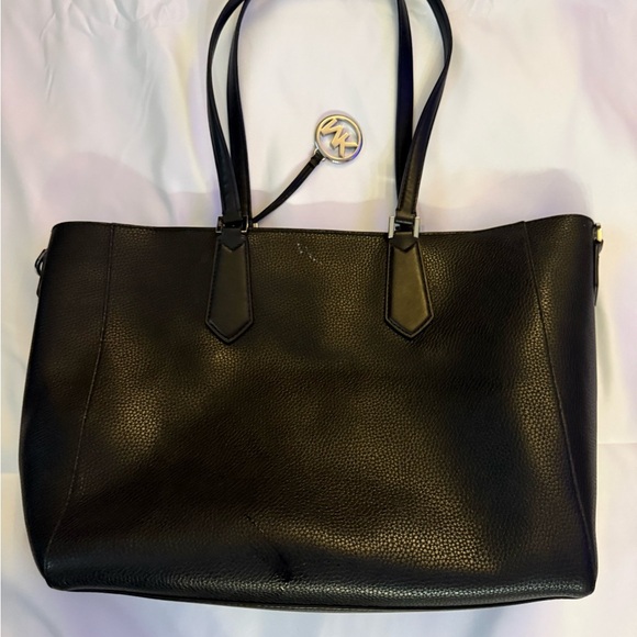 Michael Kors Black Structured Leather Tote - Picture 3 of 8
